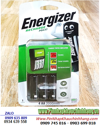 Energizer CHVCM4 (Không kèm Pin), Máy sạc pin AA-AAA Energizer CHVCM4 chính hãng (Bảo hành 1 năm)